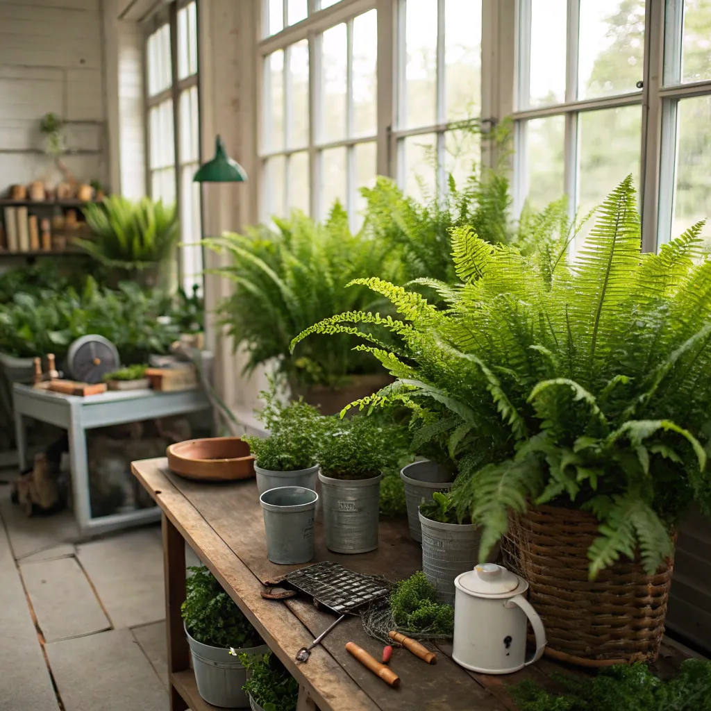 A lush fern arrangement workshop
